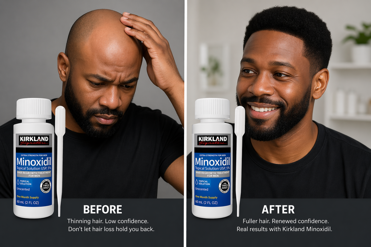 KIRKLAND Signature Minoxidil 5% Hair & Beard Growth With Applicator-60ML