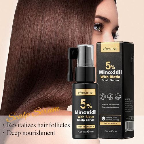 Korsemic Premium 5% Minoxidil + Biotin Hair Growth Combo (Scalp Serum & Massage Cream)