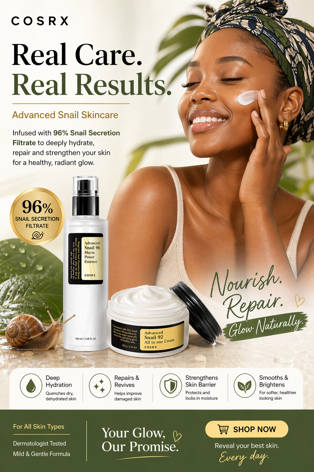 Cosrx Advanced Snail 96 Mucin Power Essence & 92 All In One Cream