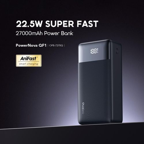 Oraimo Power Bank 27000mAh PowerNova QF1  22.5W Fast Charging Smart Digital Display