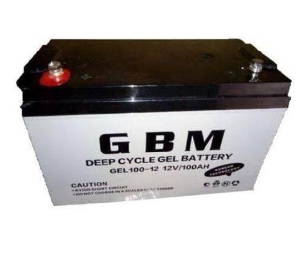Gbm Solar Inverter 12volts 100ah Deep Cycle Gel Battery