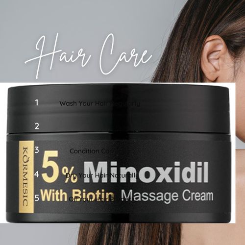 Korsemic Premium 5% Minoxidil + Biotin Hair Growth Combo (Scalp Serum & Massage Cream)