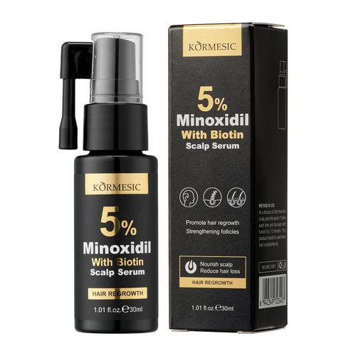 Korsemic Premium 5% Minoxidil + Biotin Hair Growth Combo (Scalp Serum & Massage Cream)