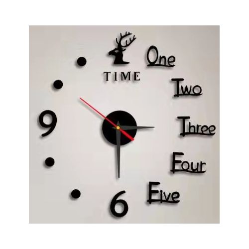 Modern Artistic 3D Wall Clock – “Time Deer” Design